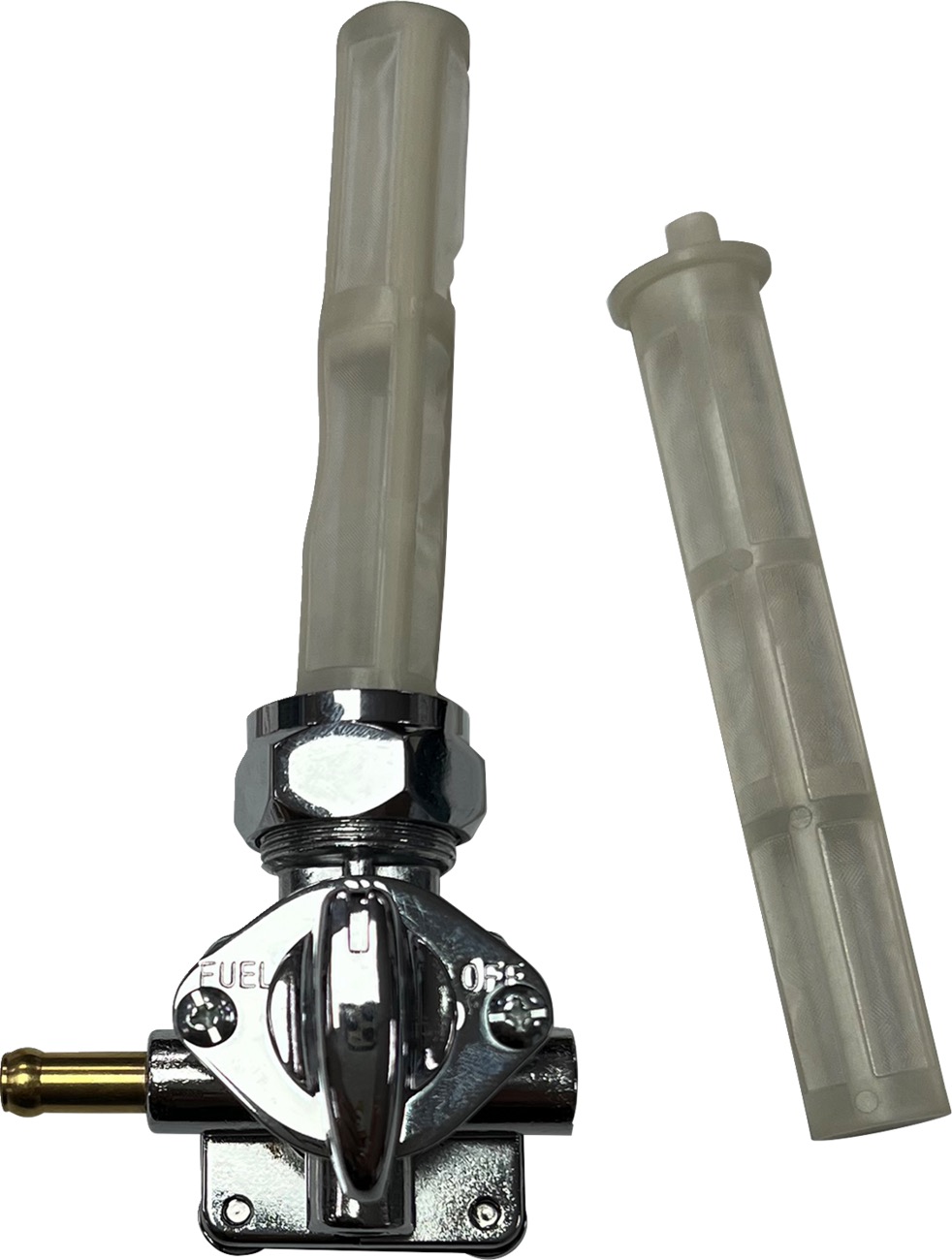 DRAG SPECIALTIES T03-0100C Petcock - Vacuum - Left Outlet - Chrome